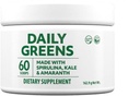 Powder by Market America med Spirulina, Kale, Alfafa, hvetegras, Barley Grass, Spiny Amaranth, Spinat, Broccoli, Beetroot, Cherry Fruit, Carrot Root, Ginger Root, Bacillus coagulans