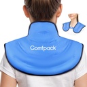 Ispakke for nekk og skulder smerte lindring, hals ispakke Wrap Gel Reusable Hot Cold Compress terapi Øvre tilbake store ispakke for skader, hevelse, cervical kirurgi, Sprain