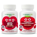 Barn vitamin B12 Chewables + eldrebær + sink + C Chewables Bundle