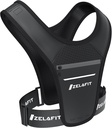 ZelaFitTM løper Vest for kvinner og menn løper telefonholder – perfekt for løper Gear, løper tilbehør, løper Essentials - lett bryst Rig telefonholder for løping (svart)
