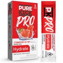 PURE KICK PRO Hydration Electrolyte Drink Mix, Jordbær Ice Pop, inneholder 1 boks med 6 pakker i hver boks