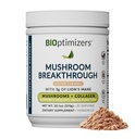 BIoptimizers Mushroom Kaffe Alternativ – Saltet Caramel Drink - Lions Mane, Chaga, Reishi + Collage Peptides for Focus, Energi & Gut Helse – Adaptogen Mushrooms & MCT pulver – 30 Serveringer