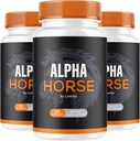(3 Pack) Alpha Horse, Alpha Horse piller for menn, Alpha Horse Capsules, Alpha Horse Supplement, Alpha Horse vitamin All Naturlig Premium Formula, Alpha Horse Supplement Støtte, 180 Kapsler i 3 måneder