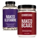 NAKED Cherry Lime BCAA 34 Sevings + ren L-Glutamin 240 Kapsler Bundle: Ikke-GMO, Glutenfri, Muskelgjenvinning, Ingenting kunstig