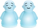 Sett med 2 Mindfulness Meditasjon Angst & Stress Relief Tool, avslappende elementer for voksne barn, oppgradert 2 i 1 berøring pustende natt lys
