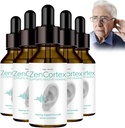 Tinnitus relief for ringing øre, Zencortex Cortex øredråper, Zencortex for tinnitus, hjelper med Eardrum helse, fremmer revisjon klarhet, flaske i 30 dager (5 pakke)