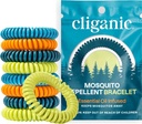 Cliganic 25 Pack Mosquito Repellent armbånd for voksne og barn - Naturlig DEET-fri band, individuelt omgitt