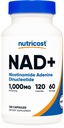 Nutricost NAD + Supplement 1000mg per servering,120 kapsler (Nicotinamid Adenine Dinucleotid) - 60 Services, Glutenfri, Vegan