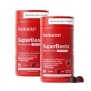 humanN SuperBeets Heart Gummies - Beet Gummy med hjerte sunn energi støtte, kornfrø ekstrakt & beetroot pulver, sukker gratis - Pomegranate Berry Flavor, 120 greve