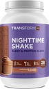 TransformHQ Nighttime Shake, søvn + proteinblanding, 28 serveringer, sjokolade mousse flavor