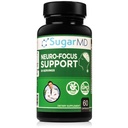 SugarMD Neuro-Focus Support - Hjernens helsetilskudd for hukommelse - Fokus og klarhet Formula av Bacopa, Ginkgo, & Bioperine for kognitiv støtte - Ikke-GMO og Glutenfri - 60 Kapsler