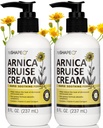 Reshape+ Arnica Bruise Relief Topical Cream For Bruising, Svømmelse, & Discoloration på huden, Naturlig hudpleie Homeopatisk Arnica Lotion W/Vitamin K, Heste Chestnut, & Collagen, 8 Fl Oz (2-Pack)