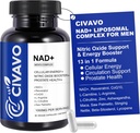 NAD+ Supplement for menn 1000mg, NAD+ med Resveratrol, CoQ10, L-Citrulline & Maca Root - Cellular Energy, Sunn Aging Support, Antioksidant, Nitric Oxid Prostate Helse for menn – 60 Kapsler