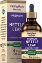 Piping Rock Nettle Leaf Ekstrakt | 4 Fl Oz | Premium Væske | Certified Herbal Botanisk Tinktur | Alkohol Gratis dråper | Urtica Dioica | Vegetarisk | Ikke GMO, Glutenfri Supplement