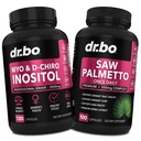 Myo-Inositol & D-Chiro Inositol så Palmetto - 40:1 Ratio Hormone Balance for kvinner - så Palmetto for kvinner Hårtap - Kosttilskudd for å støtte Menstruell syklus og støtte Kvinnelig helse
