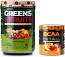 Nutrologi Grønn og frukter pulver-naturlig kildet supermat, vanilla kanel (30 serveringer) BCAA naturlig, plantebasert BCAA pulver, oransje kokosnøtt flavor (30 serveringer)