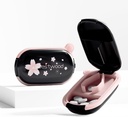 Svart liten Pill Cutter Splitter med Sentering enhet for små og små piller, Cuts Vitaminer Tabletter, Portable Exquisite Pill Crusher for Purse Pocket