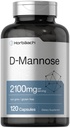 Horbäach D-Mannose | 2100mg | 120 kapsler | Høyeste potens | Ikke-GMO & Glutenfri Supplement