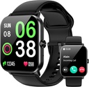 Smart Klokke, Smartwatches for menn kvinner, 1.85" HD Fitness Tracker (svar/make anrop), 120+ Sportsmoduser, hjertefrekvens/sleep Monitor, IP68 Vanntett Fitness Watch, Smartwatch for Android iOS