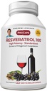 ANDREW LESSMAN Resveratrol-100mg - 30 kapsler - Rødvins beneficial, naturlig forekommende antioksidant, uten alkohol. Tilsetningsfri