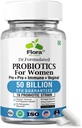 Probiotika for kvinner - 50 milliarder CFU, 16 Strains, organiske prebiotika og probiotika for kvinner (Eurofins Lab Testet) - Digestiv, Vaginal, Immun & Urinal Helse - 2 måneders forsyning - 60 kapsler
