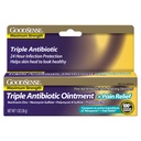 GoodSense maksimal styrke Triple Antibiotic Ointment pluss smertelindring - lindrer smertefulle kutt, skjegg og brenner, hindrer infeksjon, First Aid Antibiotic, Eksterne Analgesic, 1 oz