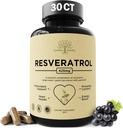 Quercetin & Resveratrol Supplement med kornfrø – 425mg herbal antioksidant og velvære støtte – Polyfenoler og næringsstoff blanding for generell helse, 30Ct