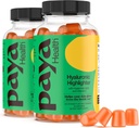 Hydrating Hyaluron Highlighter Hudpleie Gummies | Støtter Brighter, Dewy, Plump hud | Vegansk Hyaluronsyre og vitamin C Supplement | Ikke-GMO, Gelatin-fri, Orange Flavor, 60-dagers forsyning