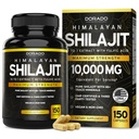 Shilajit kapsler med 85 + spormineraler (75 dagers forsyning, 1000mg ekstrakt per servering) Himalaya Shilajit for menn og kvinner med fulvsyre - tredjepart testet kosttilskudd, ikke GMO, Vegan & USA laget