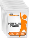 BulkSupplements.com L-Citrulline pulver - Citrulline Supplement, Nitric Oxid Supplement - Unflavored & Glutenfri - 3g per serveringer, 1kg (Pack of 5) (11 lbs)