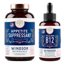 WINDSOR BOTANICALS Appetitt Suppressant for vekttap og vegansk B12 flytende bunke