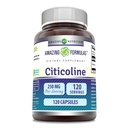 Amazing Formler Citikolin 250 mg | Kapsler Supplement | Ikke-GMO | Glutenfri | Laget i USA (120 greve)