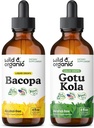 Wild & Organic Bacopa Tinktur 4 fl oz & Gotu Kola Tinktur 4 fl oz