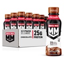 Muskelmelk Ekte proteinshake, sjokolade, 25g protein, 11.16 Fl Oz (pakke med 12), emballasje May Vary