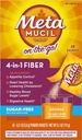 Metamucil Fiber 4-i-1 Psyllium Fiber Supplement Sukkerfri pulver Single-Serve Packets Orange Flavored Drink 2 bokser med 30 pakker (old)