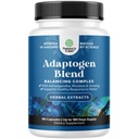 Herbal Adaptogen Mood Support Supplement - beroligende Adaptogens Supplement for Stress & Cortisol Management med Ashwagandha Rhodiola Rosea & Maca Root - Vegansk ikke GMO & Daglig Vennlig -180ct