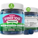 Fiber Gummier for voksne, Sugar Gratis 10g Prebiotiske Fiber Supplement med Digestive Enzymer, Probiotika og 100 mg Betain for Digestive & Gut Helse og Regulere Bowel Movement, Vegansk, Gelatin Free,120ct