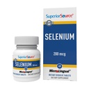 Superior Source Selenium 200 mcg - immunhelse støtte Supplement - Selenometionin tabletter Aid Thyroid Gland funksjon - Supplement støtter resirkulering av vitamin E - 60 Instant Oppløselige tabletter