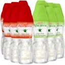 Aloe vera juice (Grape & Apple) Aloe vera drikke med større biter av ren aloe masse (12 Pakker) Plantebasert juice flott for hydrering og inneholder stor aloe masse. Aloe vera juice er sunn
