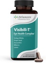 LifeSeasons Visibili-T med Bone Densi-T - Eye Health & Vision Support Supplement - Lutein, Chromium, Carrot Root, Bilbær, Ginkgo Biloba, Grape Seed Extract, Lycopen, Vitamin A & mer - 120 Kapsler