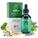 DropRx Focus av Dr. Nicole Saphier - Ginkgo Biloba & Ginseng, Bacopa, Rosemary & Sage for hukommelsesforbedring og hjernefokus - Økologisk, ikke-GMO, Vegansk, Glutenfri, Kosher, laget i USA (2 Fl Oz)