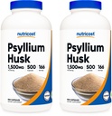 Nutricost Psyllium Husk 1500mg; 500 kapsler (2 flasker)