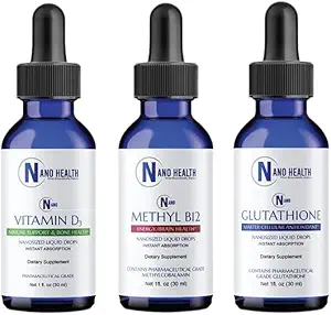 Nano Essential Wellness Bundle kombinerer 3 mavelous helse fremme produkter: Nano Glutathione, Nano Metyl B-12 & Nano vitamin D3