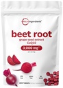 Beet Root 3000mg med kornfrøekstrakt og coQ10, 400 tabletter | 200 serveringer | Superbets kosttilskudd fra fersk beetrot ekstrakt for nitrogenoksid, blodtrykk og hjerte helse støtte