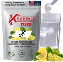 Krampade Fiber Supplement Electrolytes pulver - 9g Prebiotisk Fiber + 2000 mg Kalium Supplement + Magnesium