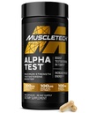 MuscleTech Testosteron Booster for menn, AlphaTest - T-Boost Mens Supplement med Tribulus Terrestris & Bor - Daglig mannlig Gym Trening Kosttilskudd for muskelvekst, Stamina & energi - 120 piller