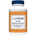 Vitamin Shoppe L-Lysine 500MG én gang daglig (300 kapsler)