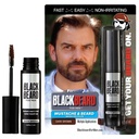 Blackbeard for menn Øyebeard farge - hele dagen Skjegg, Mustasje, Øyebryn og Sideburns Farge - Midlertidig, Hypoallergenic Beard Dye Alternativ - Opp til 45 applikasjoner - Dark Brown, 1 Pack