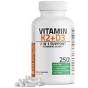 Bronson vitamin K2 (MK7) med D3 Supplement ikke-GMO formel 5000 IU vitamin D3 og 90 mcg K2 MK-7 lett å svelge D & K kompleks, 250 kapsler