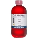 True Colloidal Gold – 25 ppm - 99,99+% Renhet - 250 ml (8,45 Fl Oz) i Clear BPA-fri plastflaske - laget i USA